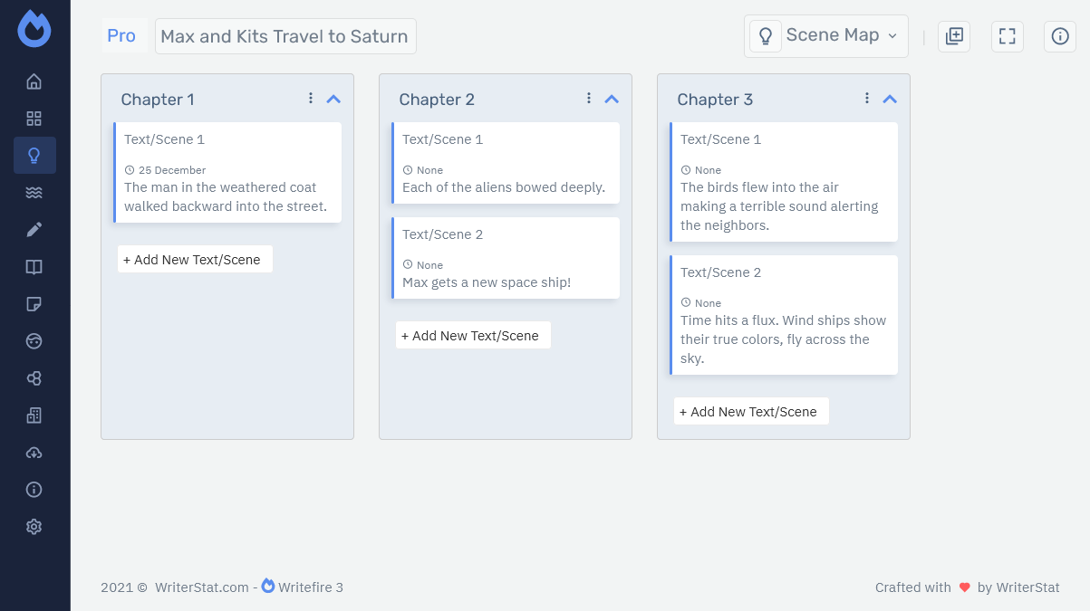 Writefire 3 Scene Map